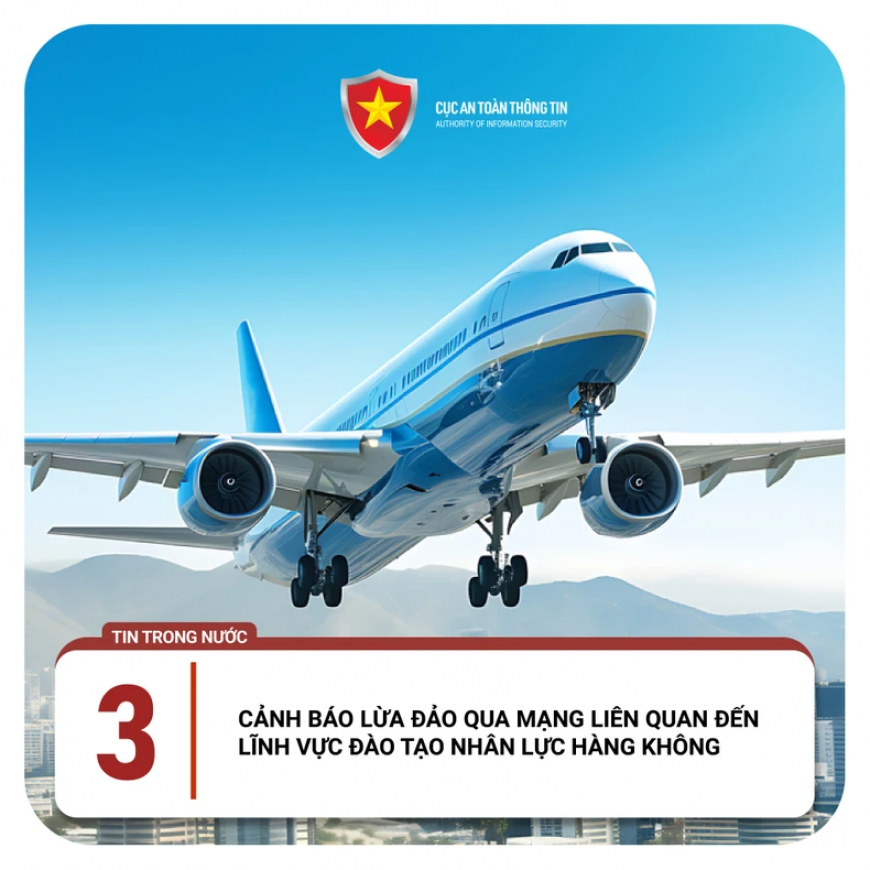 CẢNH BÁO LỪA ĐẢO QUA MẠNG LIÊN QUAN ĐẾN LĨNH VỰC ĐÀO TẠO NHÂN LỰC HÀNG KHÔNG