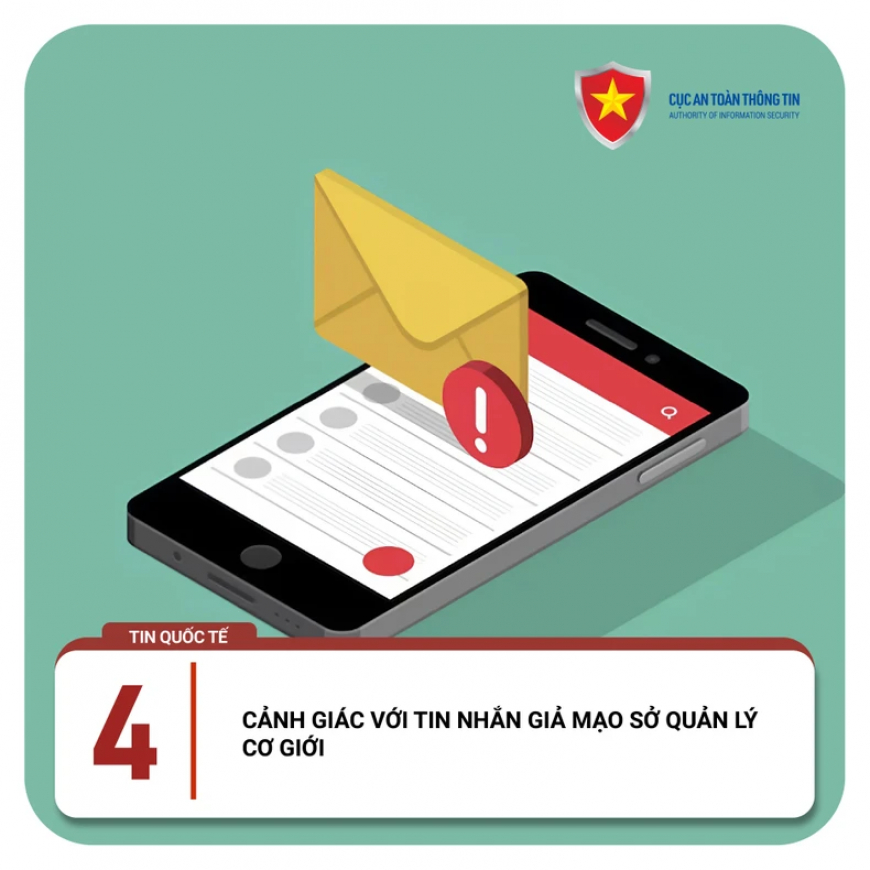 CẢNH GIÁC VỚI TIN NHẮN GIẢ MẠO SỞ QUẢN LÝ CƠ GIỚI