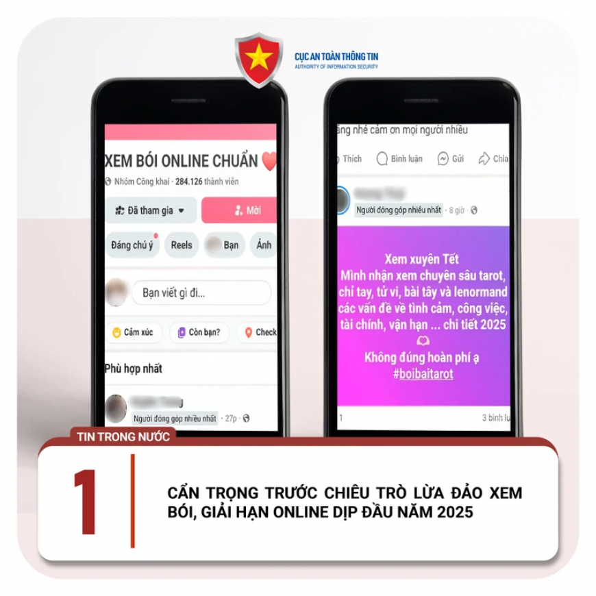 CẨN TRỌNG TRƯỚC CHIÊU TRÒ LỪA ĐẢO XEM BÓI, GIẢI HẠN ONLINE NĂM 2025